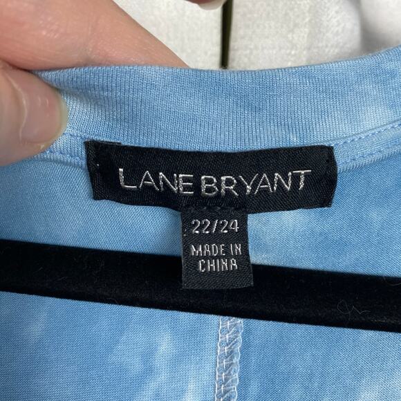 Lane Bryant Blue&Brown Tie Dye Short Sleeve Maxi Dress Sz.22/24 - Picture 5 of 12